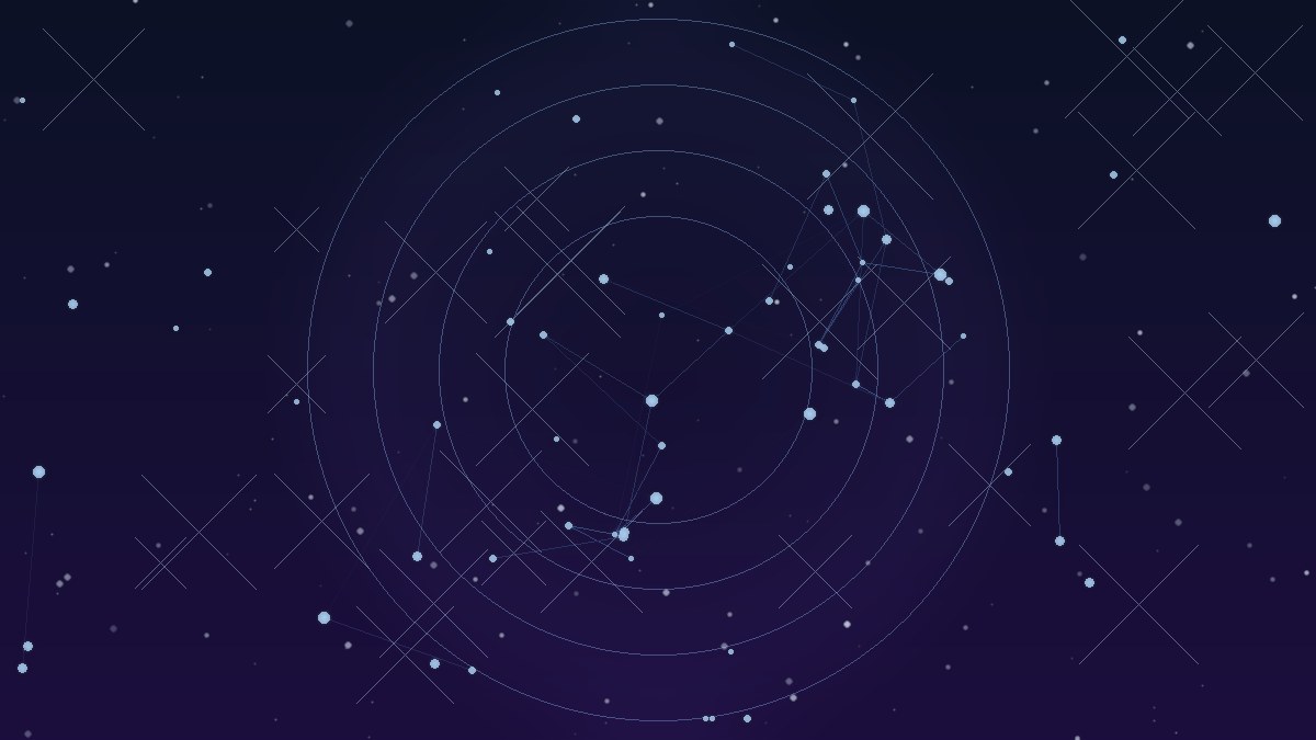Ilustração de rede neural e órbitas concêntricas em azul e roxo representando um agente cientista de IA operando um sincrotron