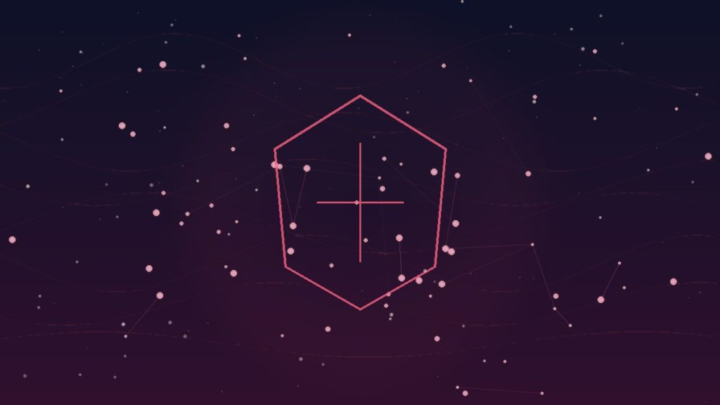 Ilustração de escudo em vermelho e rosa sobre rede neural, representando ataque contra sistemas de IA