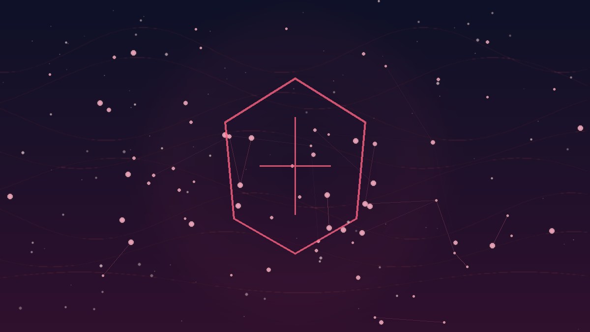 Ilustração de escudo em vermelho e rosa sobre rede neural, representando ataque contra sistemas de IA